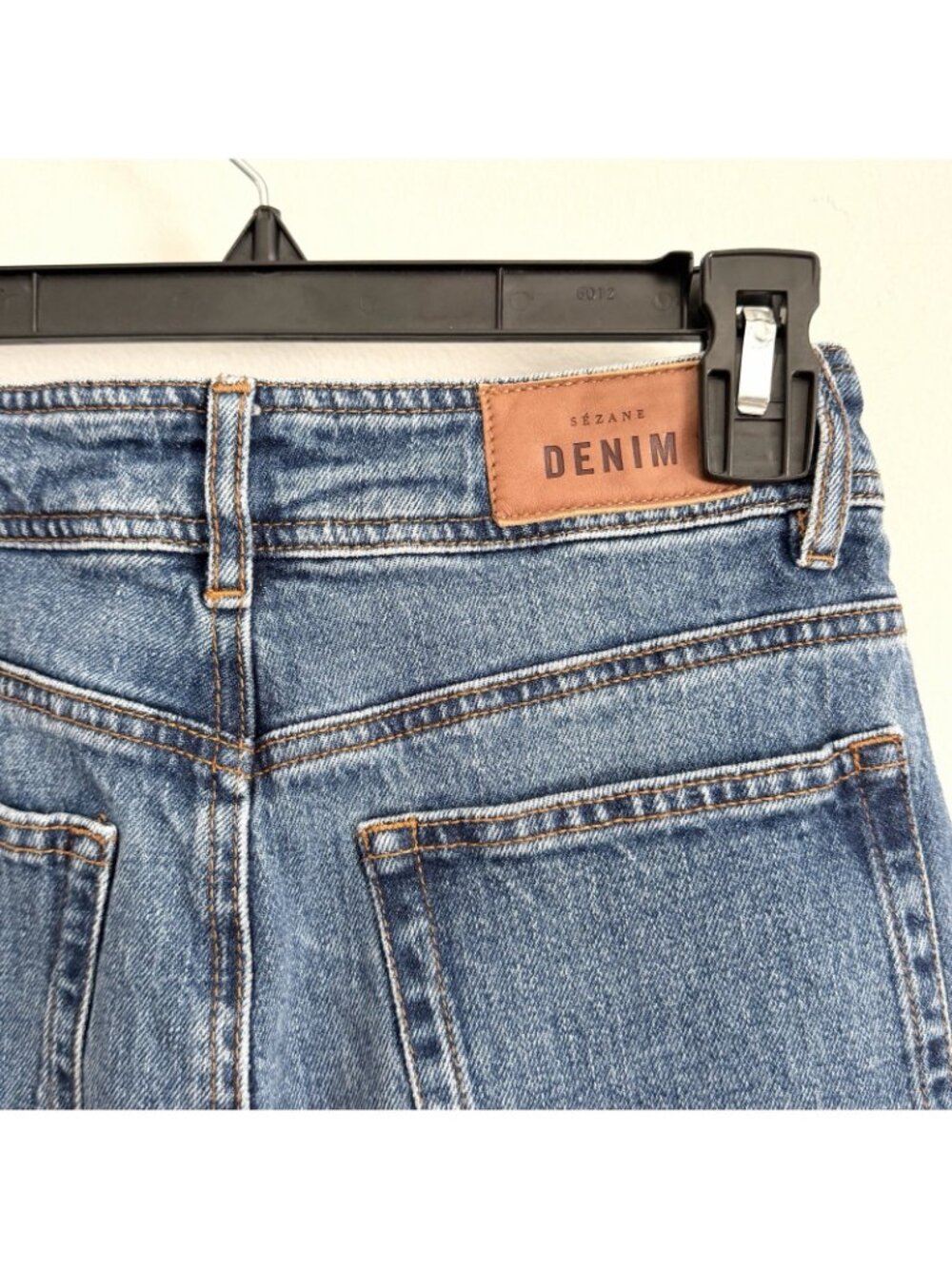 Sezane Le Crop Wide Leg Denim Blue Jeans High Rise Women’s Size 36 / US 4 - Picture 6 of 8